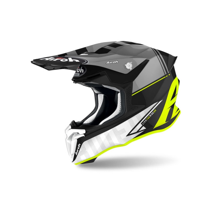 Casque Airoh twist 2.0 tech jaune mat | Oxmoto