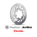 Disque de frein arrière Brembo oro rond fixe | Oxmoto