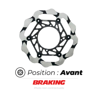 Disque de frein avant Braking wave semi-flottant oversize batfly
