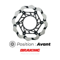 Disque de frein avant Braking wave semi-flottant oversize batfly