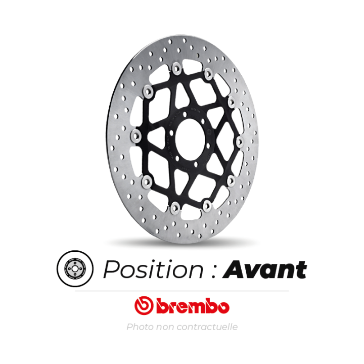 Disque de frein avant Brembo oro rond flottant | Oxmoto