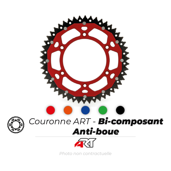 Couronne ART dual-components alu/acier ultra-light anti-boue 520