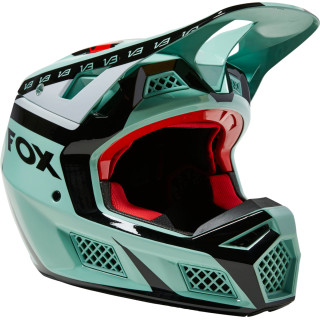 Casque FOX v3 rs dvide vert/noir | Oxmoto