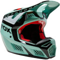 Casque FOX v3 rs dvide vert/noir | Oxmoto