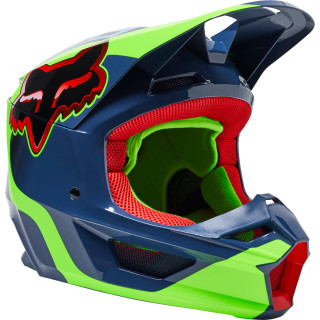 Casque FOX v1 venz navy/vert | Oxmoto