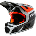 Casque FOX v3 rs dvide noir/blanc/orange | Oxmoto