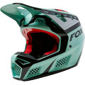 Casque FOX v3 rs dvide vert/noir | Oxmoto
