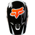 Casque FOX v3 rs dvide noir/blanc/orange | Oxmoto