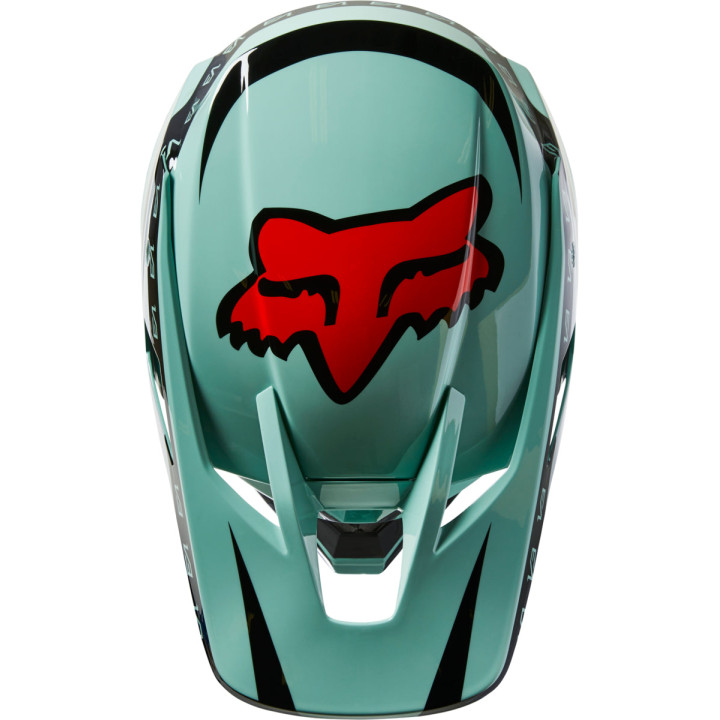 Casque FOX v3 rs dvide vert/noir | Oxmoto