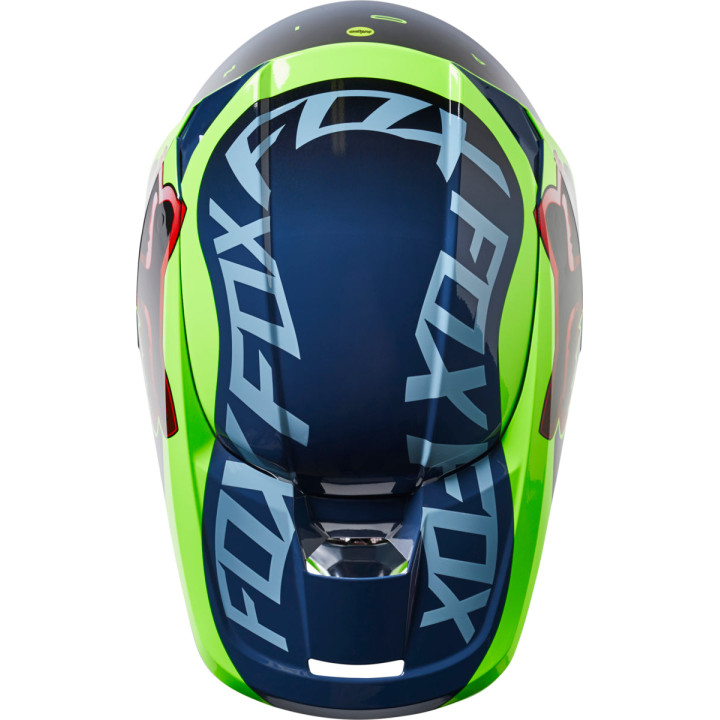 Casque FOX v1 venz navy/vert | Oxmoto
