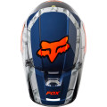 Casque FOX v1 karrera navy/gris | Oxmoto