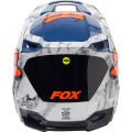 Casque FOX v1 karrera navy/gris | Oxmoto