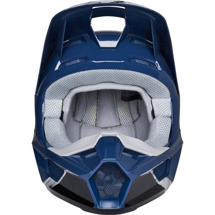 Casque FOX v1 karrera navy/gris | Oxmoto