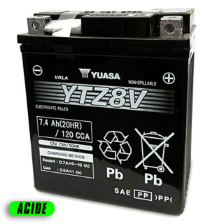 Batterie YUASA sans entretien activée usine | Oxmoto