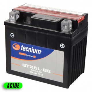 Batterie Tecnium sans entretien livrée avec pack acide