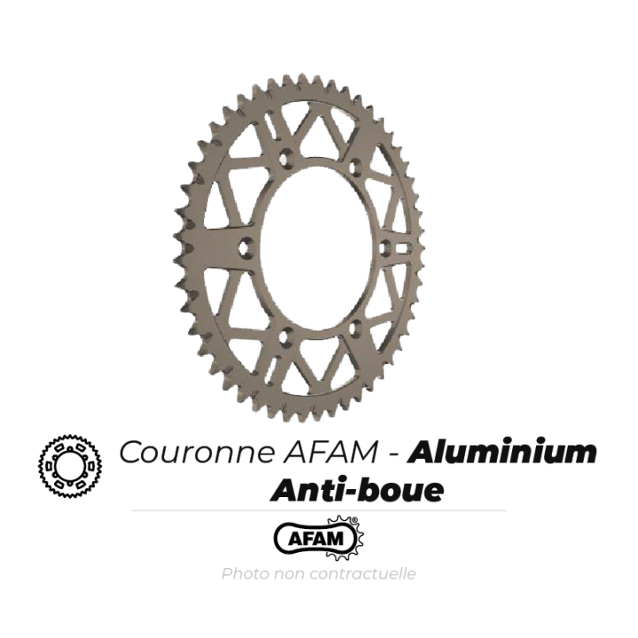 Couronne AFAM alu ultra-light anti-boue - 520 | Oxmoto