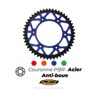 Couronne PBR twin color alu ultra-light anti-boue anodisé dur 520