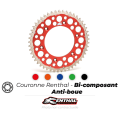 Couronne Renthal twinring alu ultra-light anti-boue anodisé dur - 520