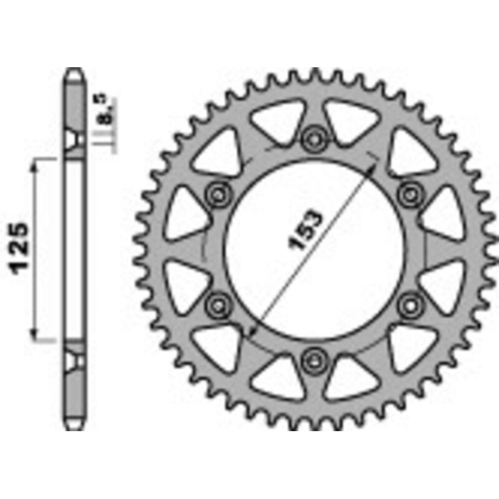 Couronne PBR alu ultra-light | Oxmoto