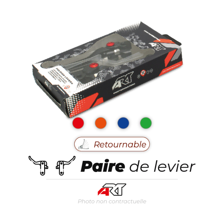 Paire de leviers repliables ART noir | Oxmoto