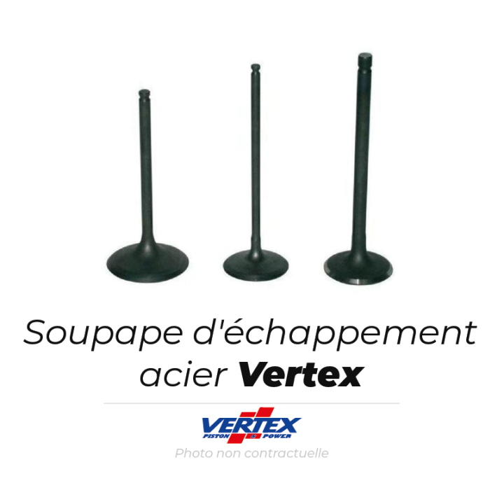 Soupape d'échappement acier Vertex | Oxmoto