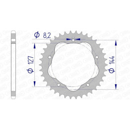 Couronne AFAM aluminium 51607 - 520 - nécessite un porte couronne AFAM 1074690004