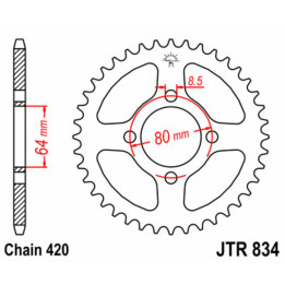 Couronne jt sprockets acier standard 834 - 420 - 32 dents