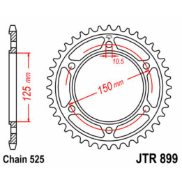 Couronne jt sprockets acier standard 899 - 525 - 42 dents
