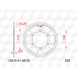 Couronne AFAM acier standard 12815 - 525 1074461007 | Oxmoto