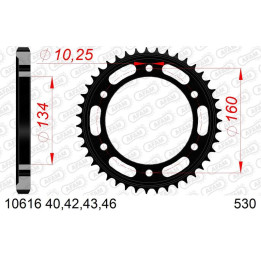 Couronne AFAM acier standard 10616 - 530 1074374001 | Oxmoto