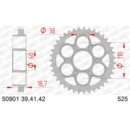 Couronne AFAM acier standard 50901 - 525 1074685001 | Oxmoto
