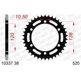 Couronne AFAM acier standard 10337 - 520 | Oxmoto