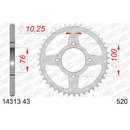 Couronne AFAM acier standard 14313 - 520 | Oxmoto