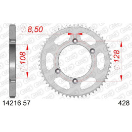 Couronne AFAM acier standard 14216 - 428 | Oxmoto
