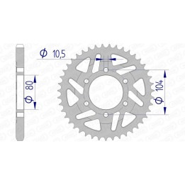 Couronne AFAM aluminium 17610525 1074608001 | Oxmoto