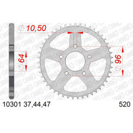 Couronne AFAM acier standard 10301 - 520 | Oxmoto