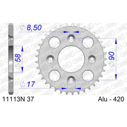 Couronne AFAM aluminium ultra-light 11113 - 420 | Oxmoto