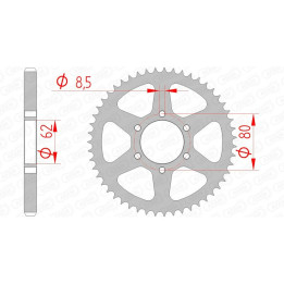 Couronne AFAM acier standard 12208 - 428 1074415004 | Oxmoto