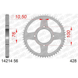 Couronne AFAM acier standard 14214 - 428 | Oxmoto