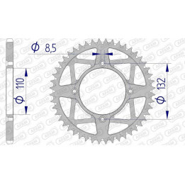 Couronne AFAM aluminium ultra-light anti-boue 72306 - 520 1074737002