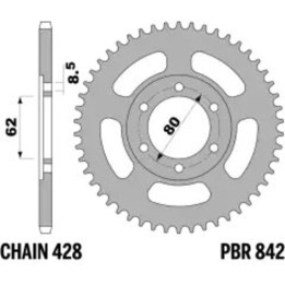 Couronne PBR Acier Standard - 428 842 42 C45 | Oxmoto