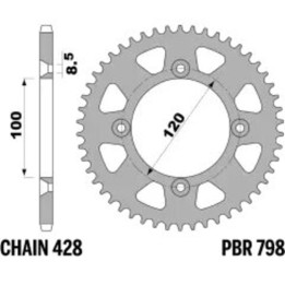 Couronne PBR Acier Standard - 428 798 49 C45 | Oxmoto