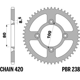 Couronne PBR Acier Standard - 420 238 49 C45 | Oxmoto