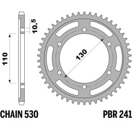 Couronne PBR acier standard - 520 5302 41 C45 | Oxmoto