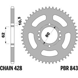 Couronne PBR Acier Standard - 428 843 49 F | Oxmoto
