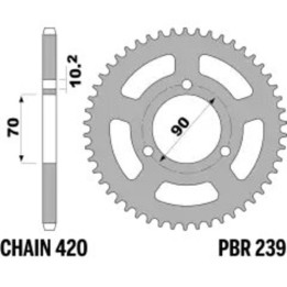 Couronne PBR Acier Standard - 420 239 48 F | Oxmoto