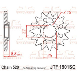 Pignon jt sprockets acier anti-boue 1901 - 520 - 13 dents