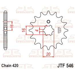 Pignon jt sprockets acier standard 546 - 420 - 12 dents
