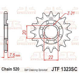 Pignon jt sprockets acier anti-boue 1323 - 520 - 13 dents
