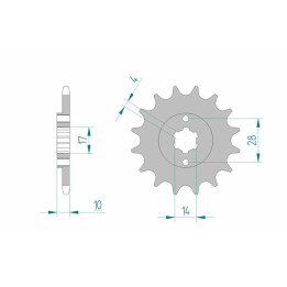 Pignon AFAM acier standard 49100 - 420 1076899002 | Oxmoto